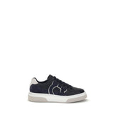 Ferragamo Blue Calf Leather Bos Taurus Low Top Sneakers